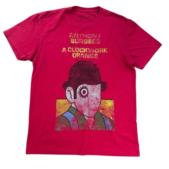 Anthony Burgess A Clockwork Orange Vintage Inspired Movie T-Shirt Red Graphic M - Picture 1 of 10